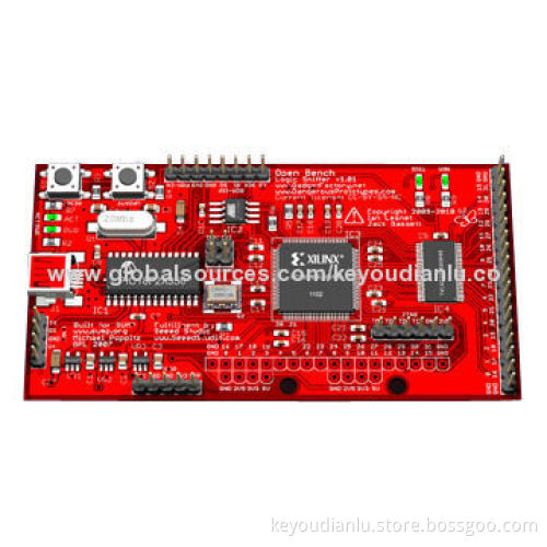 PCB, SMT Box Build with Red Solder Mask and HASL Surface Finishing
